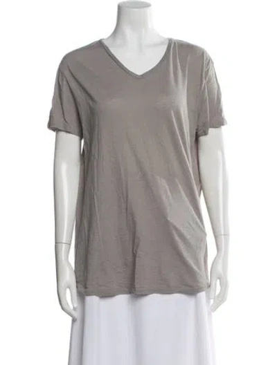 Pre-owned Zadig & Voltaire V-neck Short Sleeve T-shirt In Neutral