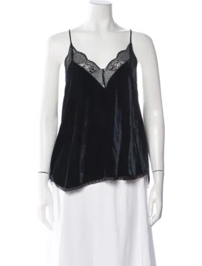 Pre-owned Zadig & Voltaire V-neck Sleeveless Top In Blue