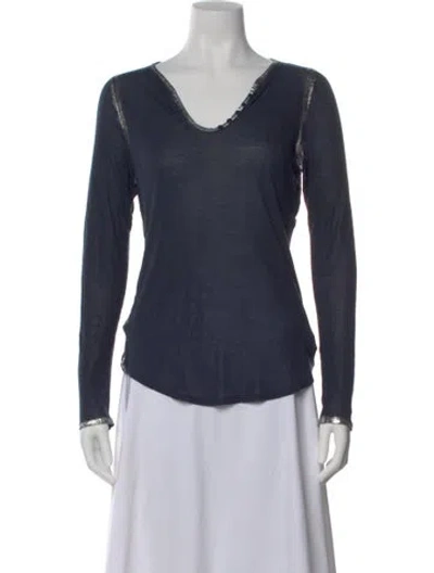 Pre-owned Zadig & Voltaire V-neck Sweater In Blue