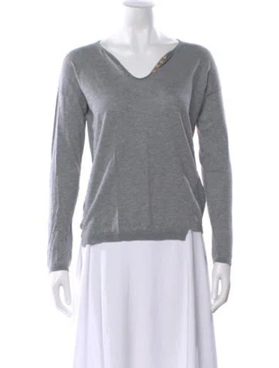 Pre-owned Zadig & Voltaire V-neck Sweater In Gray
