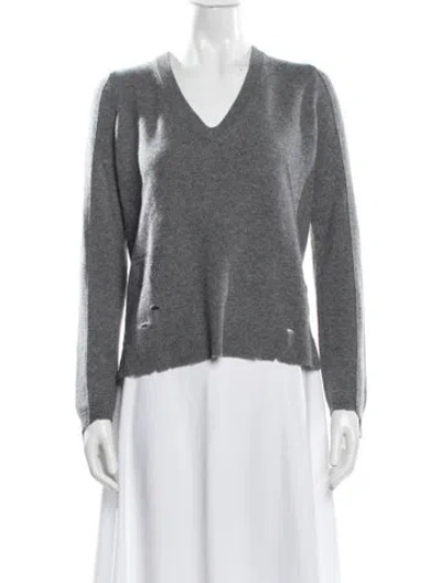 Pre-owned Zadig & Voltaire V-neck Sweater In Gray