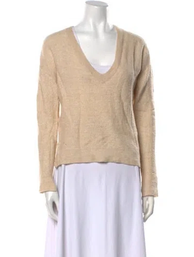 Pre-owned Zadig & Voltaire V-neck Sweater In Neutral