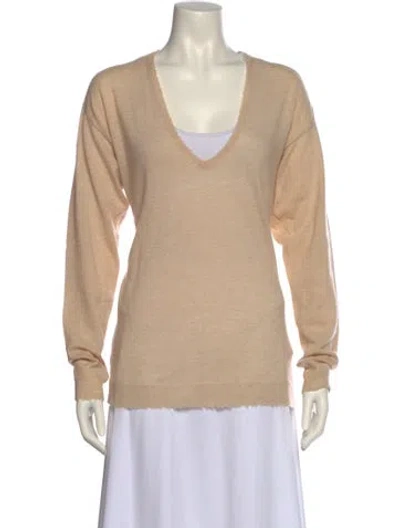 Pre-owned Zadig & Voltaire V-neck Sweater In Neutral