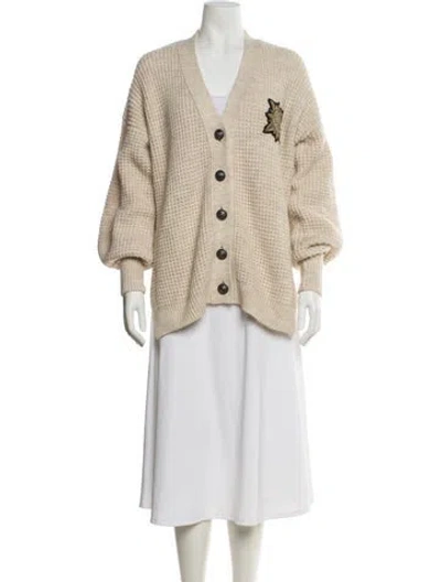 Pre-owned Zadig & Voltaire V-neck Sweater In Neutral