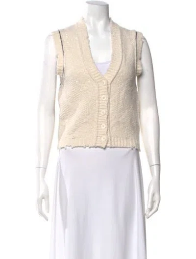 Pre-owned Zadig & Voltaire V-neck Sweater In Neutral