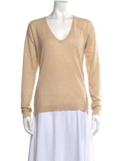 Pre-owned Zadig & Voltaire V-neck Sweater In Neutral