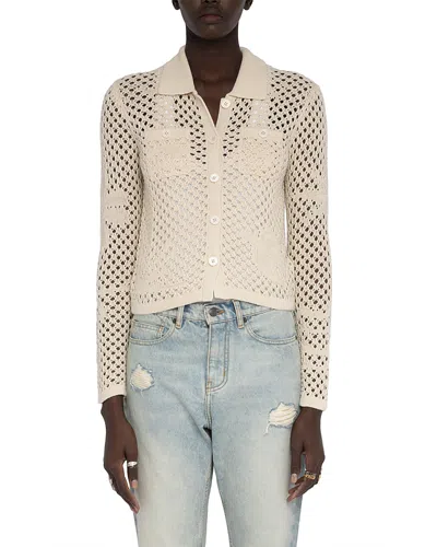 Zadig & Voltaire Voltyz Crochet Cardigan In White