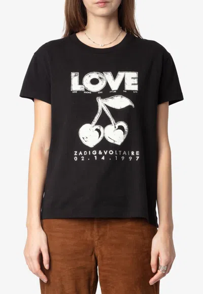 Zadig & Voltaire Walk Cherry Love Print T-shirt