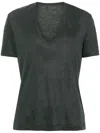 Zadig & Voltaire Wassa Linen T-shirt In Grün