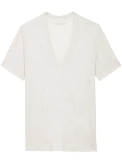 Zadig & Voltaire Wassa Short-sleeve T-shirt In Neutrals
