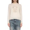 Zadig & Voltaire West Strass Rhinestone Skull Cashmere Sweater