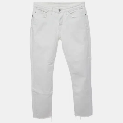 Pre-owned Zadig & Voltaire White Denim David Cropped Jeans M/waist 32"