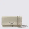 Zadig & Voltaire White Rock Grained Leather Shoulder Bag In Neutral