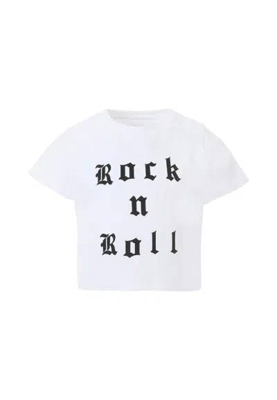 Zadig & Voltaire Kids' White T-shirt For Girl With Writing