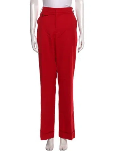 Pre-owned Zadig & Voltaire Wide Leg Pants In Red
