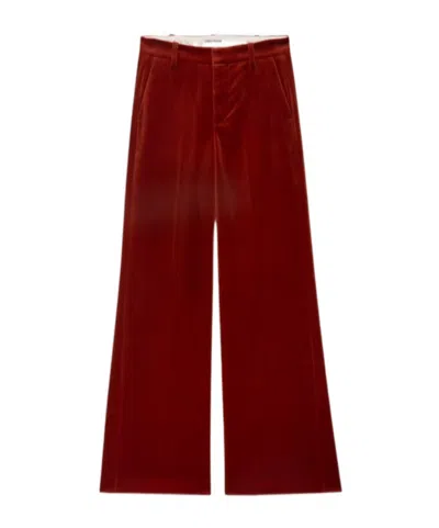 ZADIG & VOLTAIRE WIDE-LEG VELVET TROUSERS