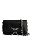 Zadig & Voltaire Wings-detail Chain-strap Cross Body Bag In Black