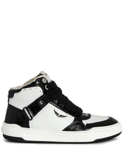 Zadig & Voltaire Wings High-top Sneakers In White