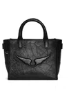 Zadig & Voltaire Wings Leather Shoulder Bag In Black