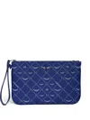 Zadig & Voltaire Wings-logo Stars Clutch Bag In Blue
