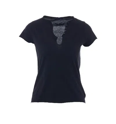 Zadig & Voltaire Wings Strass T-shirt In Blue