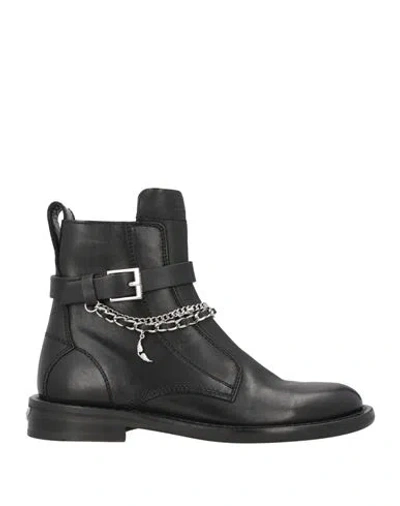 Zadig & Voltaire Woman Ankle Boots Black Size 10 Lambskin