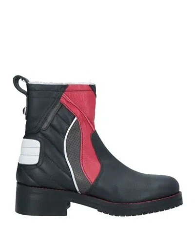 Zadig & Voltaire Woman Ankle Boots Black Size 10 Leather, Textile Fibers