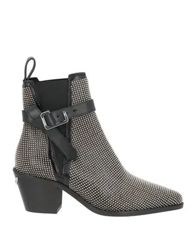 Zadig & Voltaire Woman Ankle Boots Black Size 6 Leather In Multi