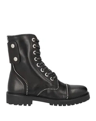 Zadig & Voltaire Woman Ankle Boots Black Size 7 Leather