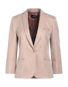 Zadig & Voltaire Woman Blazer Sand Size 6 Viscose, Cotton, Metallic Fiber, Polyamide In Beige