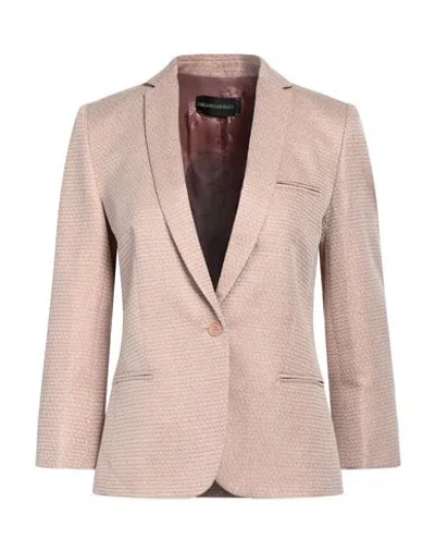 Zadig & Voltaire Woman Blazer Sand Size 6 Viscose, Cotton, Metallic Fiber, Polyamide In Beige