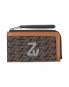 Zadig & Voltaire Woman Cardholder Brown Size - Cowhide, Polyester