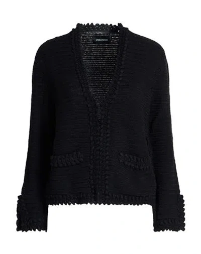 Zadig & Voltaire Woman Cardigan Black Size L Cotton