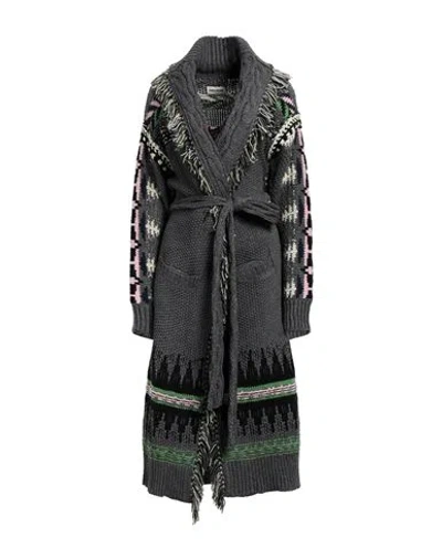 Zadig & Voltaire Woman Coat Beige Size M Wool, Polyester In Gray