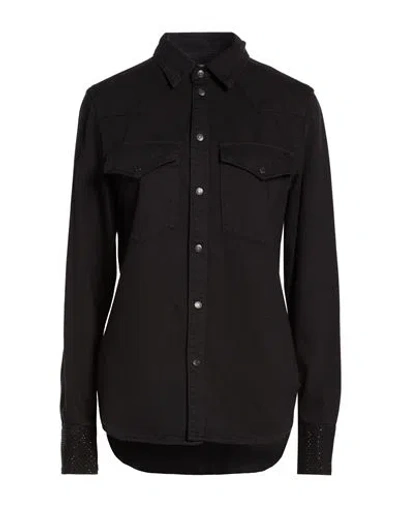 Zadig & Voltaire Woman Denim Shirt Black Size S Cotton