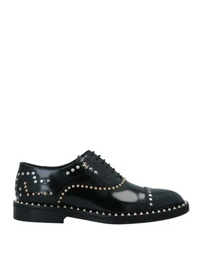 Zadig & Voltaire Woman Lace-up Shoes Black Size 8 Soft Leather