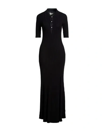 Zadig & Voltaire Woman Maxi Dress Black Size M Merino Wool, Polyamide