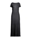 Zadig & Voltaire Woman Maxi Dress Charcoal Size Xs Polyester, Cotton In Grey