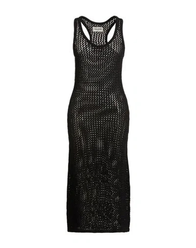 Zadig & Voltaire Woman Midi Dress Black Size L Cotton