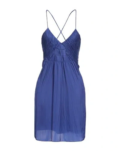 Zadig & Voltaire Woman Mini Dress Blue Size Xs Polyester, Recycled Polyester