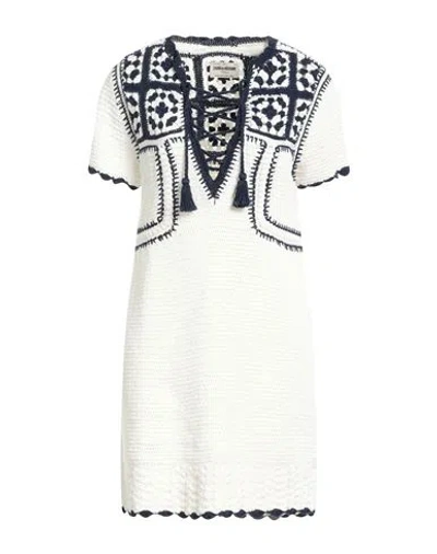 Zadig & Voltaire Woman Mini Dress Navy Size M Cotton In Multi