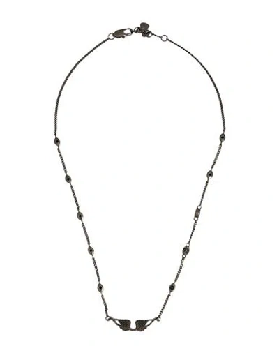 Zadig & Voltaire Woman Necklace Gunmetal Size - Metal In Gray