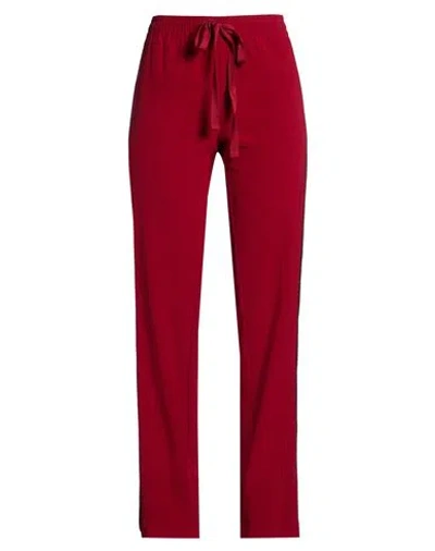 Zadig & Voltaire Woman Pants Burgundy Size 6 Acetate, Polyester In Red