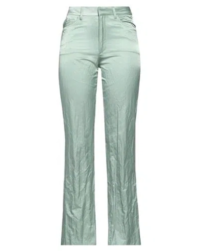 Zadig & Voltaire Woman Pants Sage Green Size 6 Cotton, Polyamide, Metallic Fiber