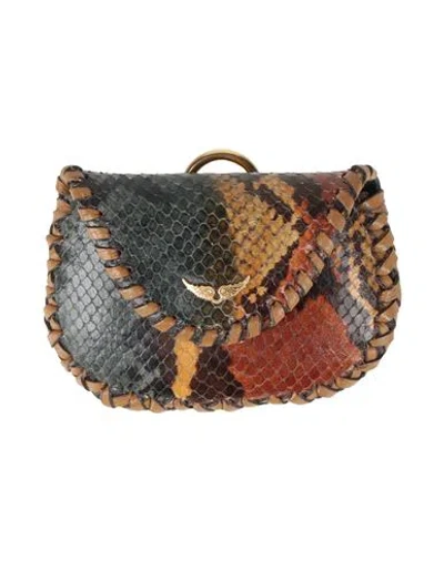 Zadig & Voltaire Woman Pouch Brown Size - Goat Skin, Cow Leather