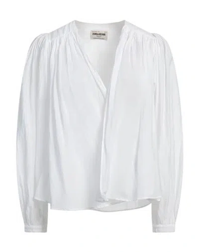 Zadig & Voltaire Woman Shirt White Size L Cotton, Viscose