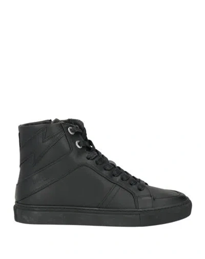 Zadig & Voltaire Woman Sneakers Black Size 7 Leather In Multi