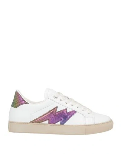 Zadig & Voltaire Woman Sneakers White Size 11 Leather