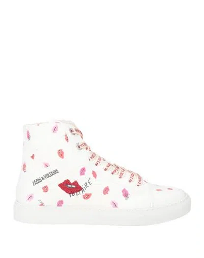 Zadig & Voltaire Woman Sneakers White Size 9 Textile Fibers