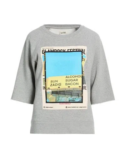 Zadig & Voltaire Woman Sweatshirt Grey Size Xs Cotton, Polyester In Gray